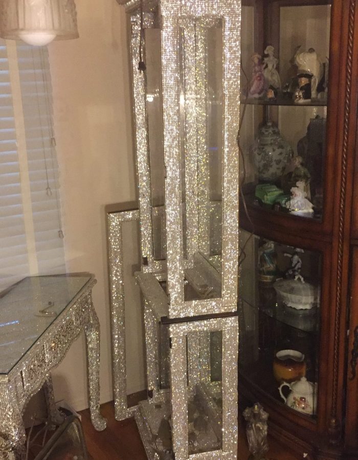 Rhinestone Glass Cabinet